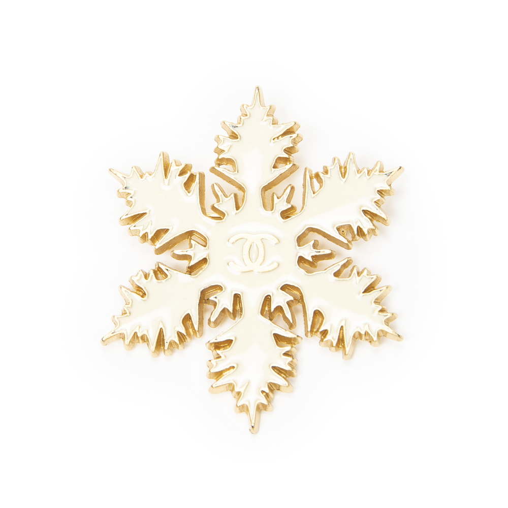 Chanel CC Snowflake Brooch